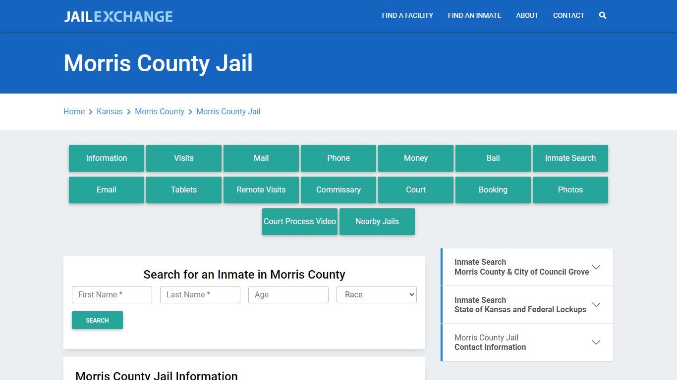 Morris County Jail Roster Lookup, KS, Inmate Search